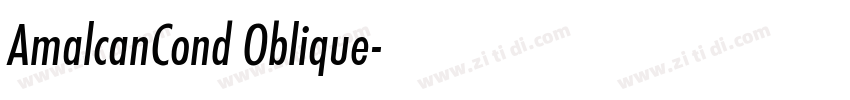AmalcanCond Oblique字体转换